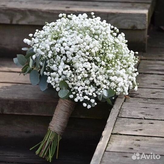Свадебные букеты.Букет невесты из гипсофилы