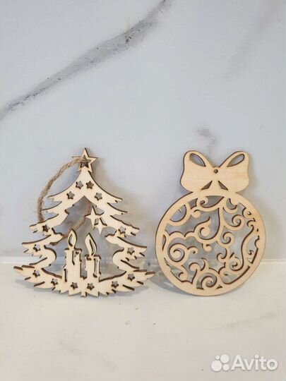 Елочные игрушки из дерева
