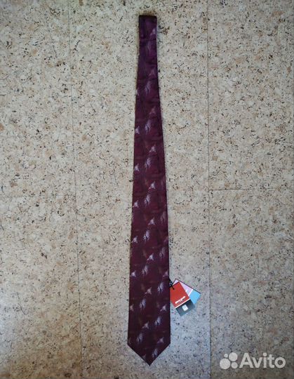 Шёлковый галстук pierre cardin Франция, бордовый