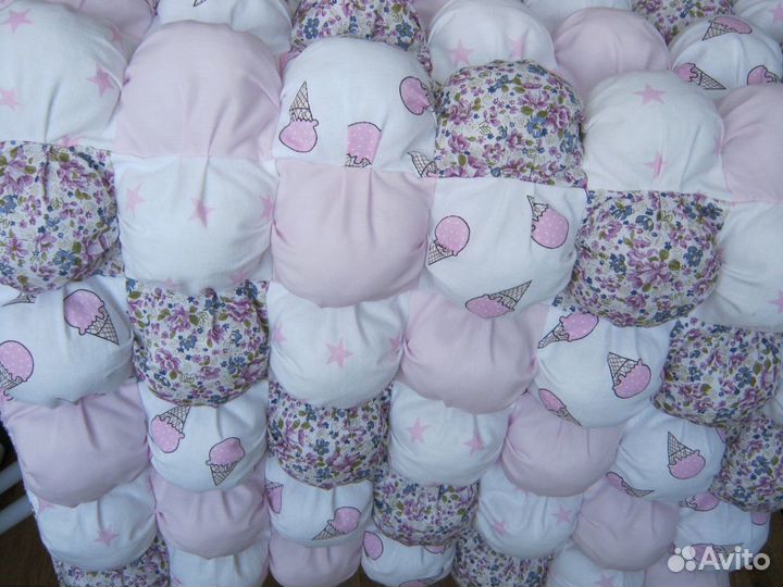 Бомбон.детское новое одеяло.коврик игровой.Розовое