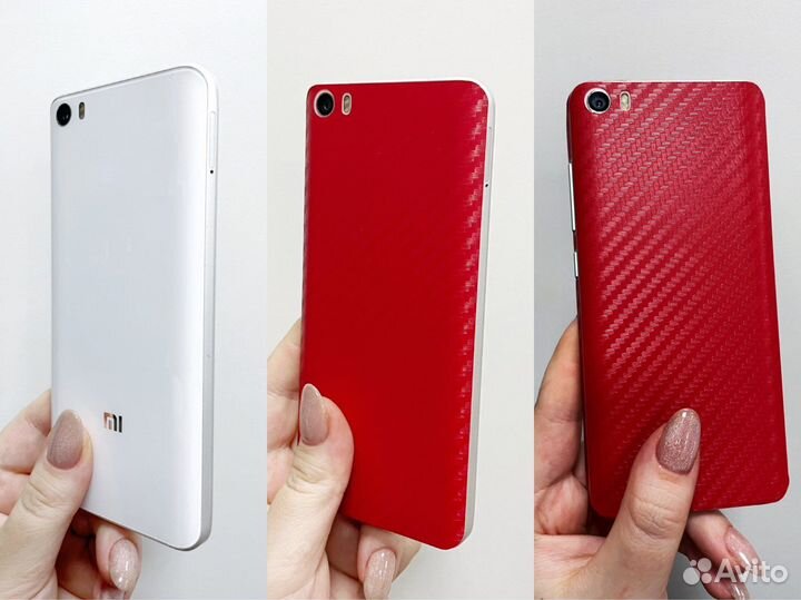 Пленка на телефон, карбон на любую модель