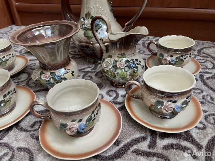 Чайный сервиз перламутр роза