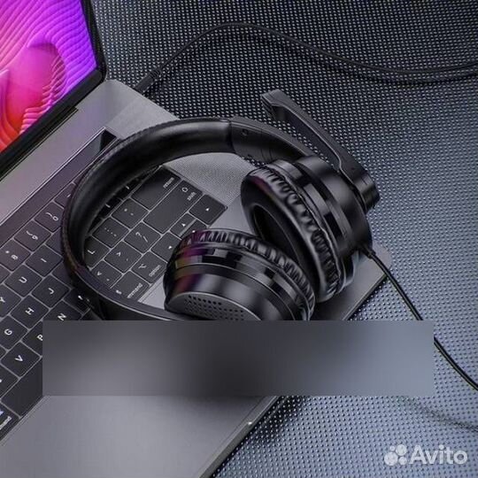 Игровые наушники Hoco W103 с микрофоном,3.5 мм, 1