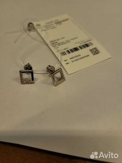 Серьги пуссеты серебро