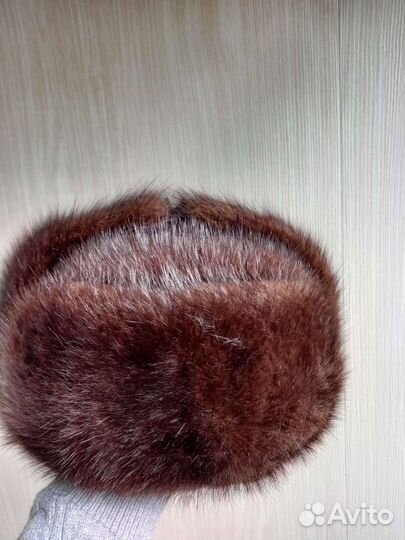 Норковая шапка мужская ушанка