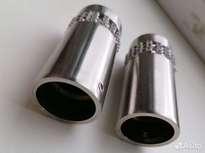 Наконечник для карниза цилиндр со стразами