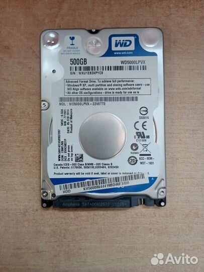 Жесткий диск для ноутбука SATA 2.5