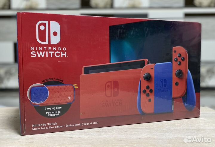 Новая Nintendo Switch rev.2 Mario Red&Blue (Рст)