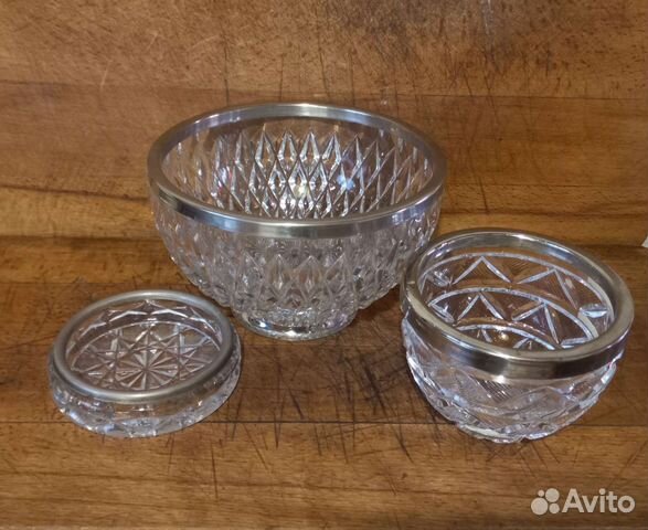 Хрустальные вазы, пепельница