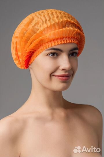 603-206 Шапочка-шарлотка one size 50шт спанбонд ор