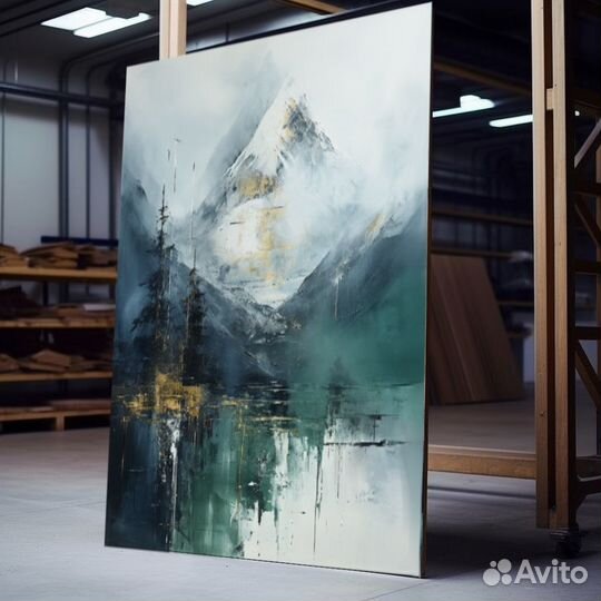 Картины с горным пейзажем Картины в холодных цвета