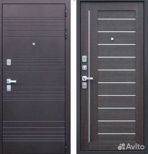 Дверь входная Шоколад металлическая Дуэт