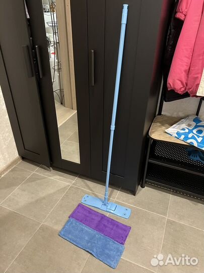 Новая швабра с двумя новыми насадками