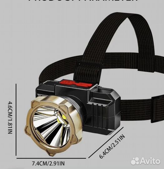 Налобный фонарь новый