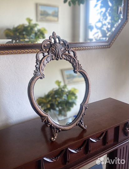 Зеркало настольное в металлической раме СССР