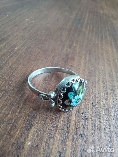 Кольцо ростовская финифть