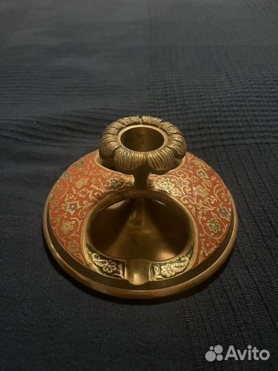 Пепельница - подсвечник Индия латунь