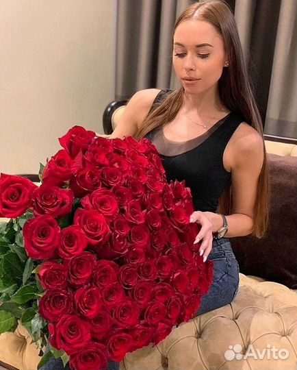 Длинные высокие розы 110 150 160 180 200 см