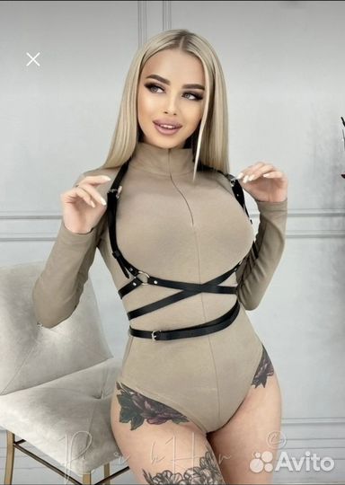 Портупея черная эко-кожа новая