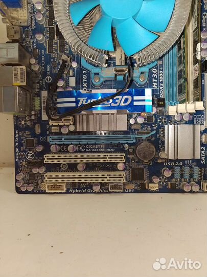 Материнская плата Gigabyte + процессор+ озу