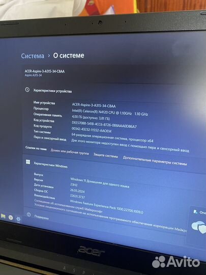 Acer aspire 3 a315 34