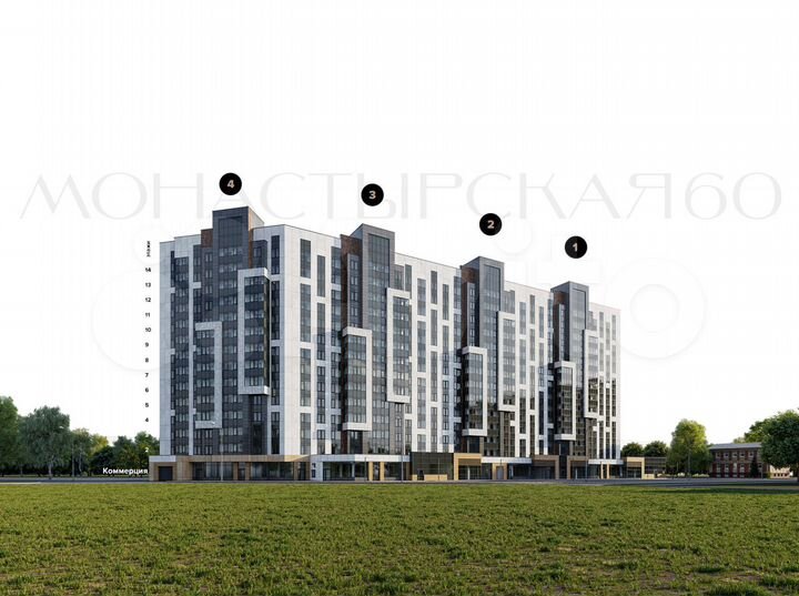 3-к. квартира, 88,4 м², 4/14 эт.