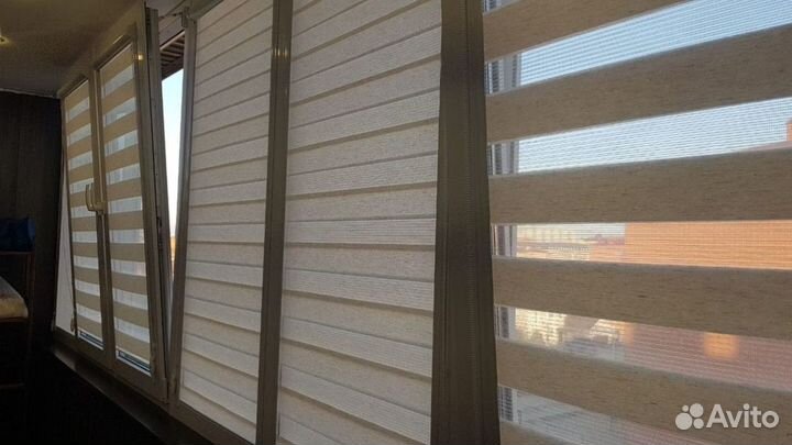 Рулонные шторы день ночь зебра R157Z-L91059