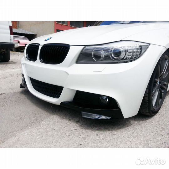 Клыки переднего бампера BMW E90 M 05-08 (до рест)