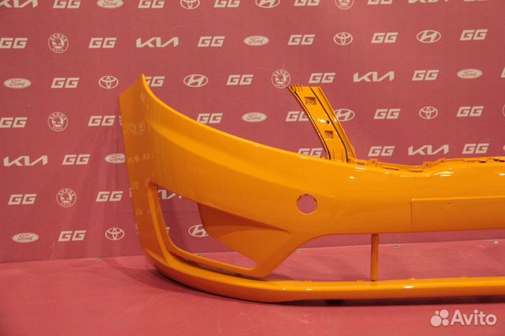 Передний Желтый бампер Kia Rio 2011 - 2015