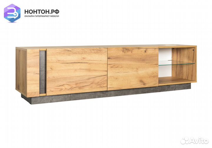 Тумба Арчи 10.86 дуб крафт золотой / камень темный