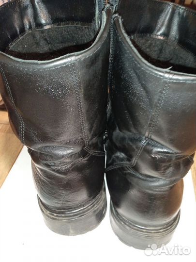 Сапоги демисезонные 45 с хромовая кожа уставные