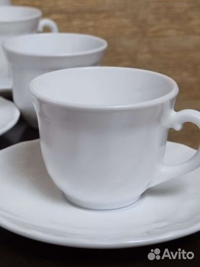 Чашка кофейная с блюдцем Нескафе и Arcoroc Франция