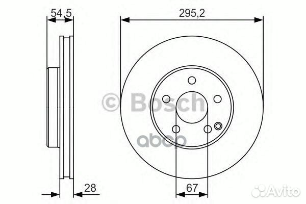 Тормозной диск 0986479S07 Bosch