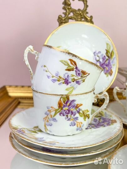 Антикварные чайные пары. Франция