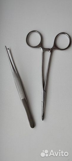 Пинцет хирургический. Зажим хирургический