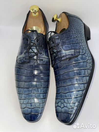 Дерби Santoni (крокодил,оригинал) 41-ст28