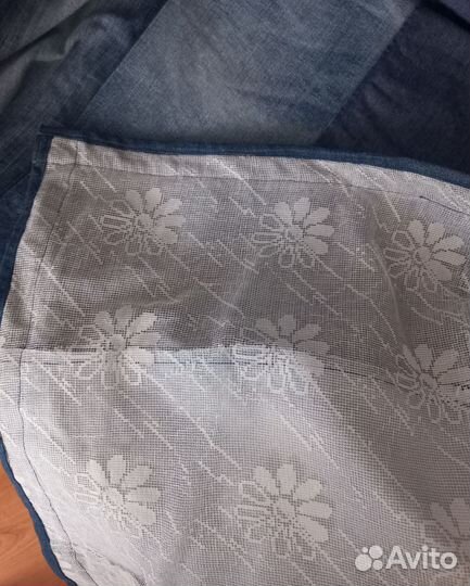 Джинсовое покрывало 2шт ручная работа