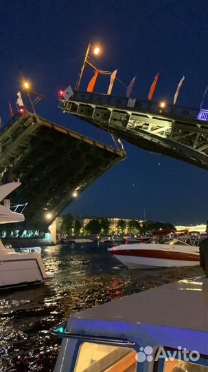 Прогулка на катере на развод мостов