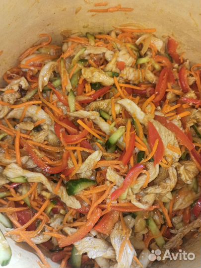 Салат,Хе из курицы по-корейски