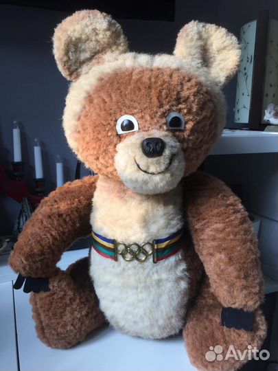 Мишка Олимпийский СССР 80е г. оригинал 58 см