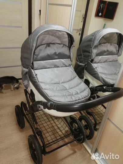 Коляска классическая люлька+ сидячий блок