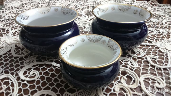 Посуда, вазы (Бронницы, Гжель), кобальт