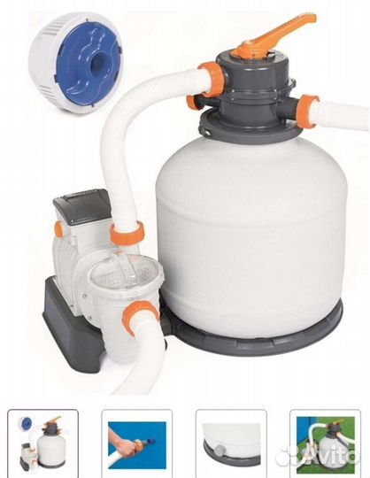 Песочный и картриджный фильтр для бассейна