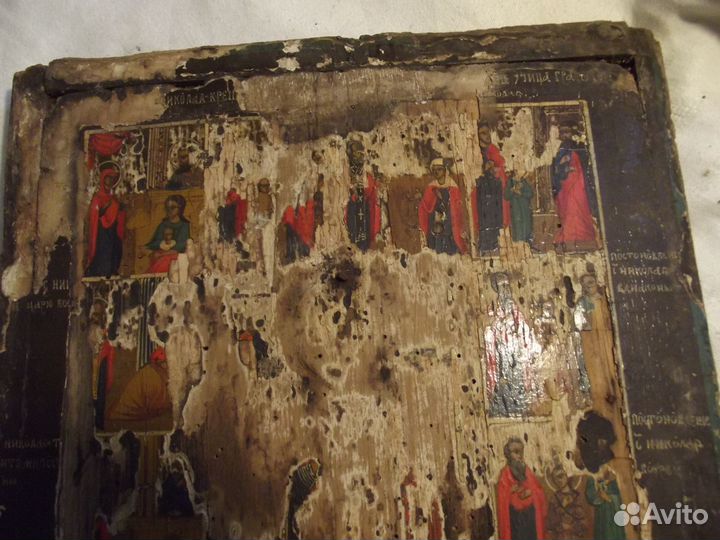 Икона Святитель Николай Чудотворец с житиями