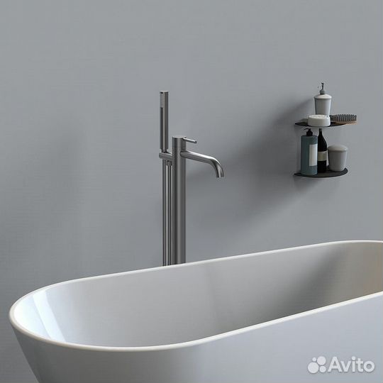 Смеситель для ванны Vincea Desire VTF-1DGM вороненая сталь