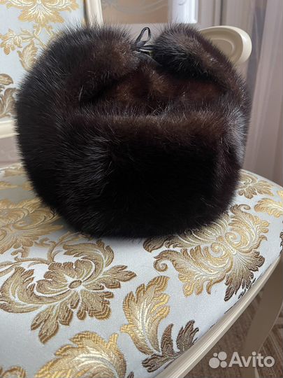 Норковая шапка мужская ушанка