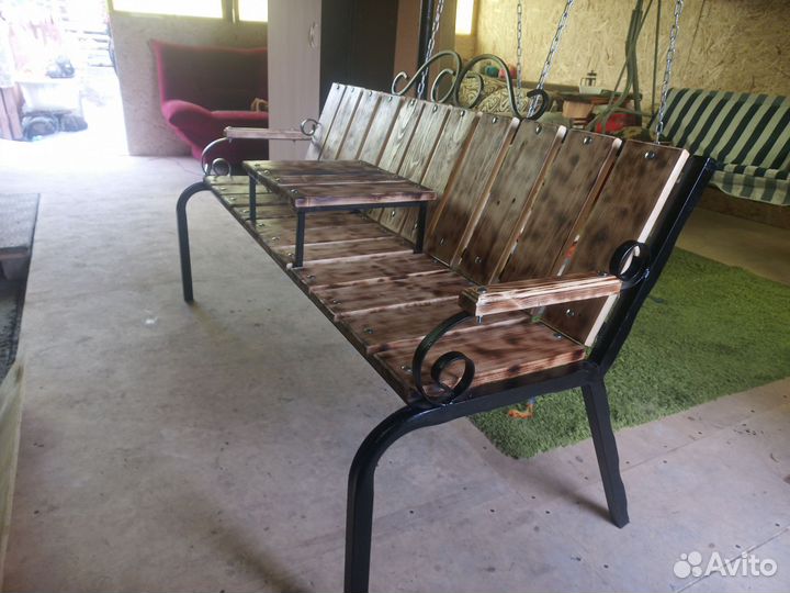 Лавка садовая со спинкой