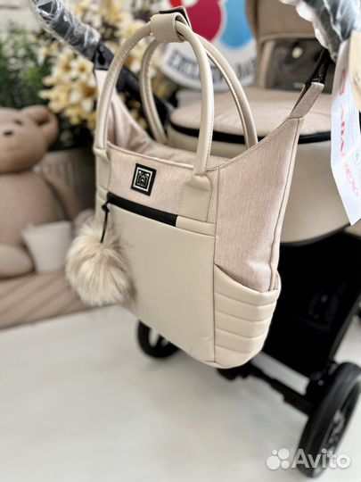 Коляска adamex porto бежевая