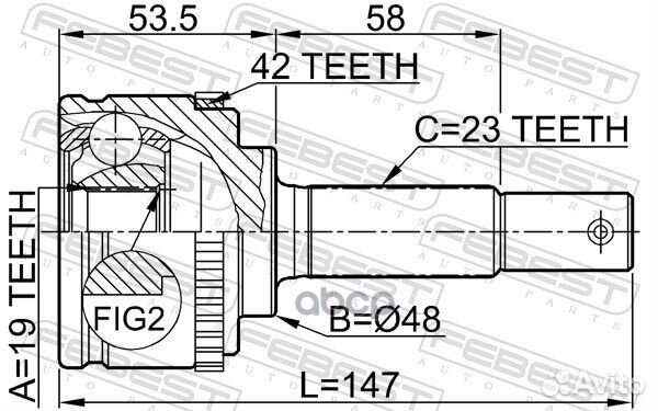 Шрус 0210-043A42 0210-043A42 Febest