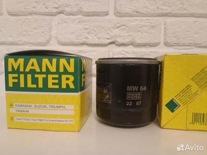 Фильтр масляный mann filter MW64